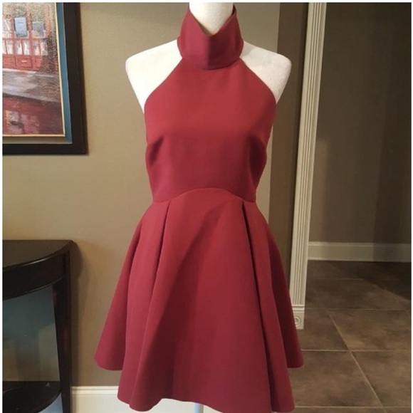 Red Maroon Smoke Trails Dress - Picture 3 of 9